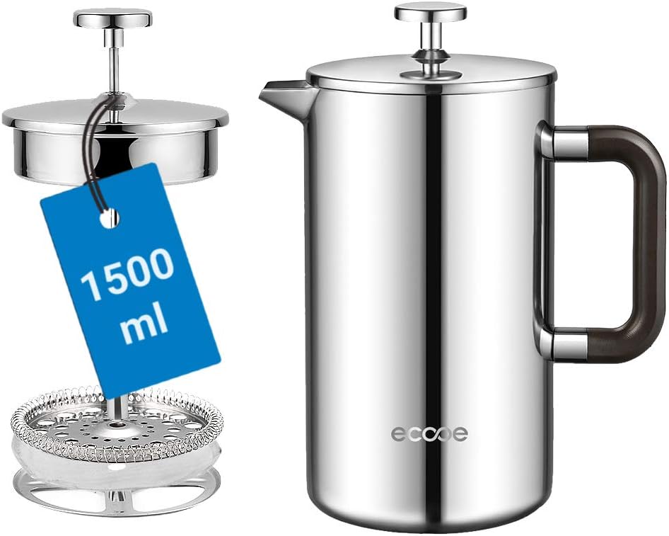 ecooe 1L/1.5L Ranskalainen kahvipannu ecooe 1L/1.5L Ranskalainen kahvipannu
