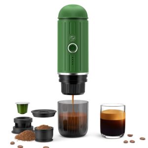 Kantava espressoautomaatti, ladattava, vihreä